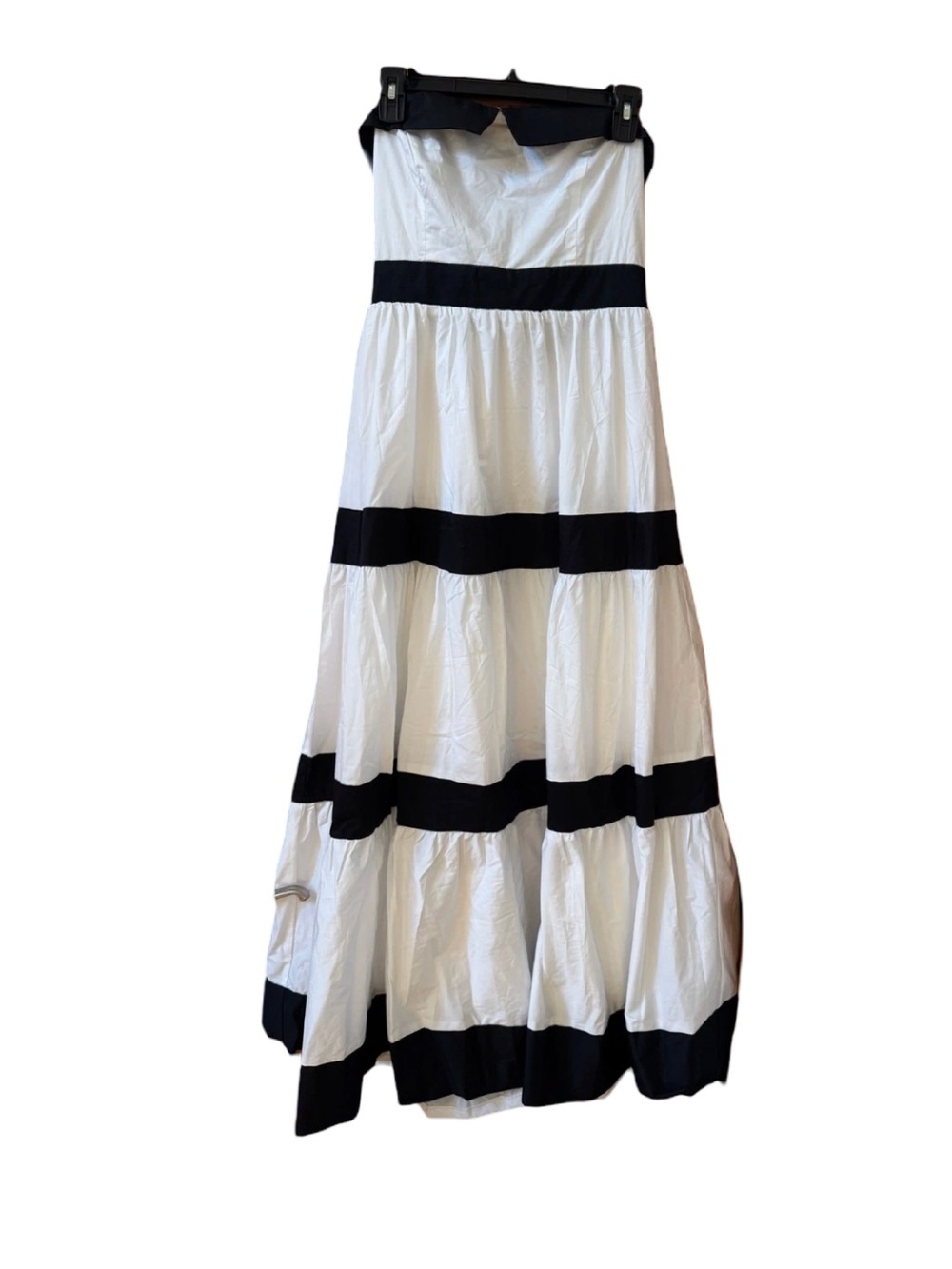 Flying Tomato Colorblock Strapless Tiered Cotton Maxi Dress NWT Size M - Picture 6 of 10